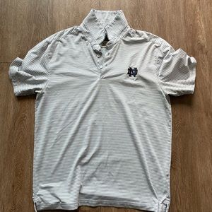 Notre Dame Mens Under Armor Golf Polo (Size L)
